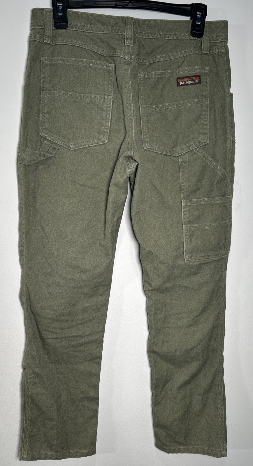 Patagonia Sz 8 All Seasons Hemp Canvas Double Knee Carpenter Pant Fatigue Green