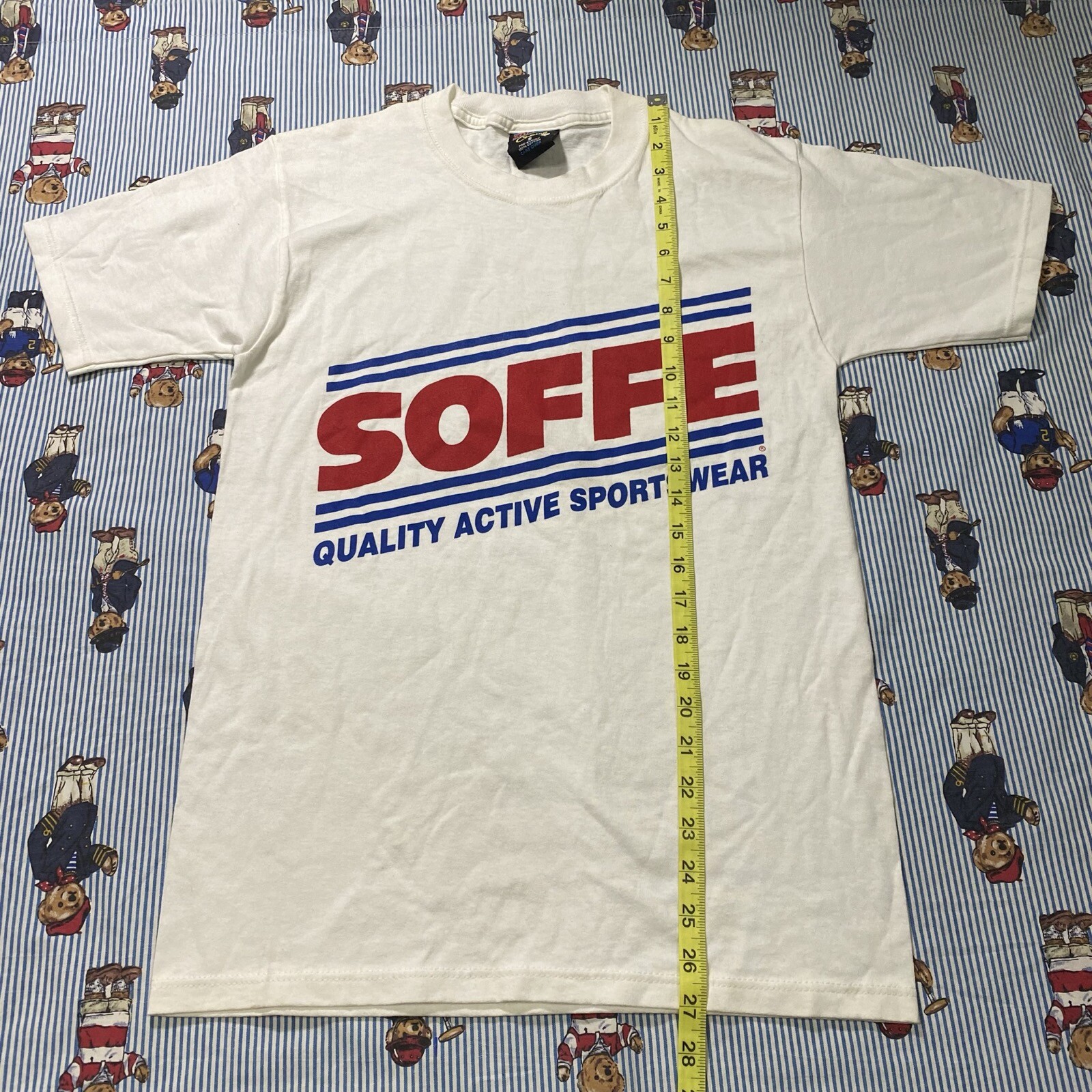 Vintage Soffe Choice Sportswear Graphic T shirt Adult SMALL White cotton USA