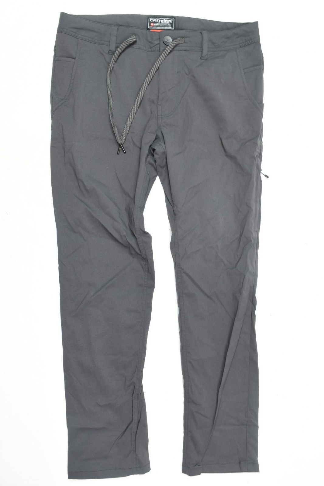 686 Everywhere Pants Mens 32×30 Gray Slim Fit Nylon Stretch Drawstring Hiking