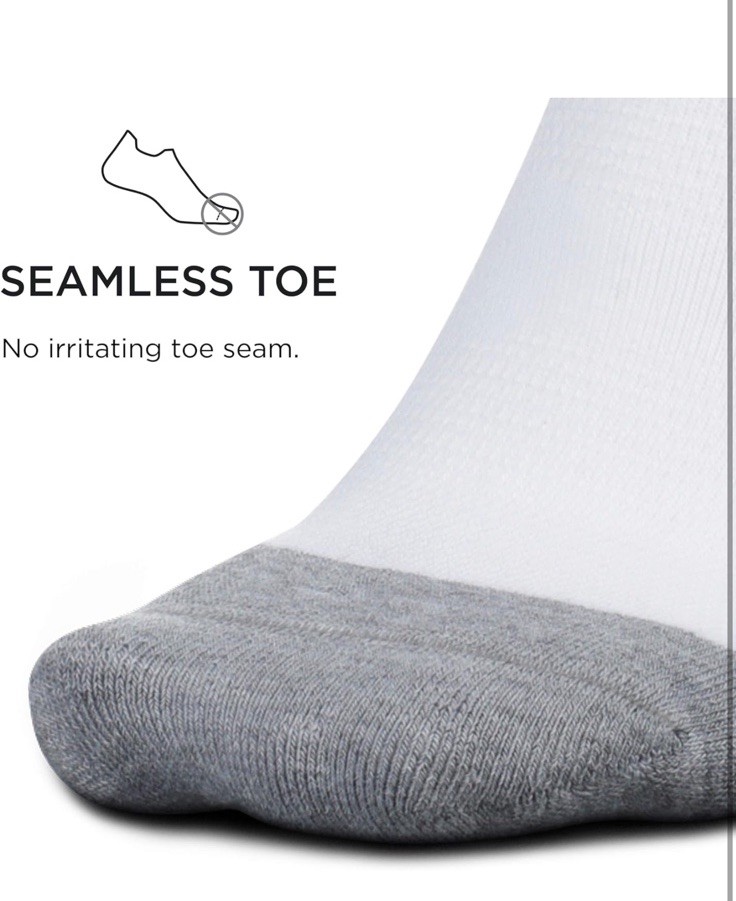 3 Pairs Feetures Elite Light Cushion No Show Tab Socks Medium – Unisex