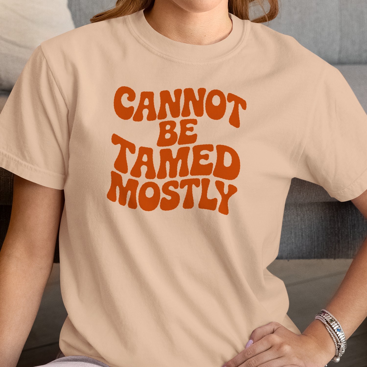 Cannot Be Tamed Mostly Retro Quote Women’s T-shirt