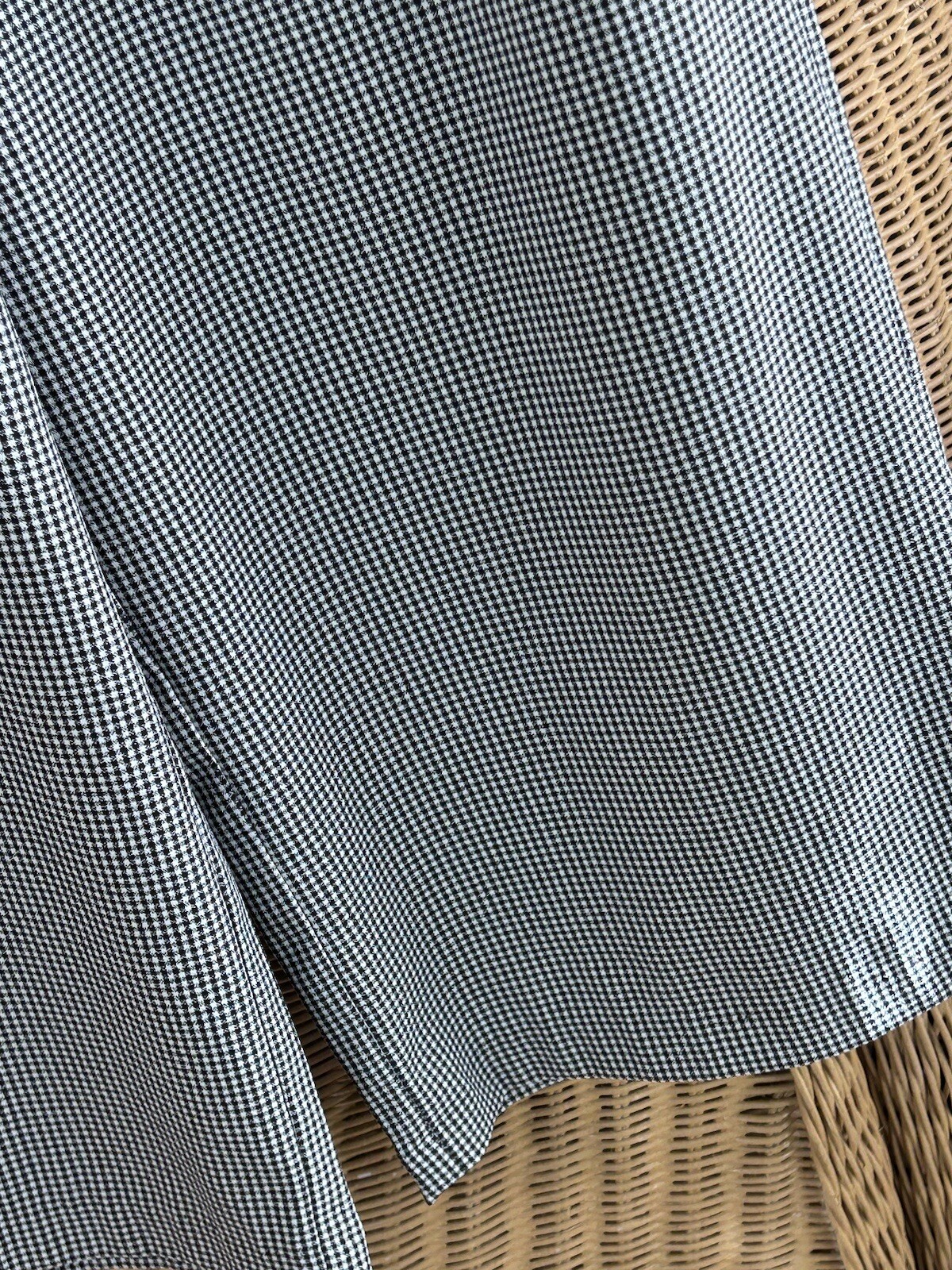 forever 21 pants black white checkered medium wide leg cropped