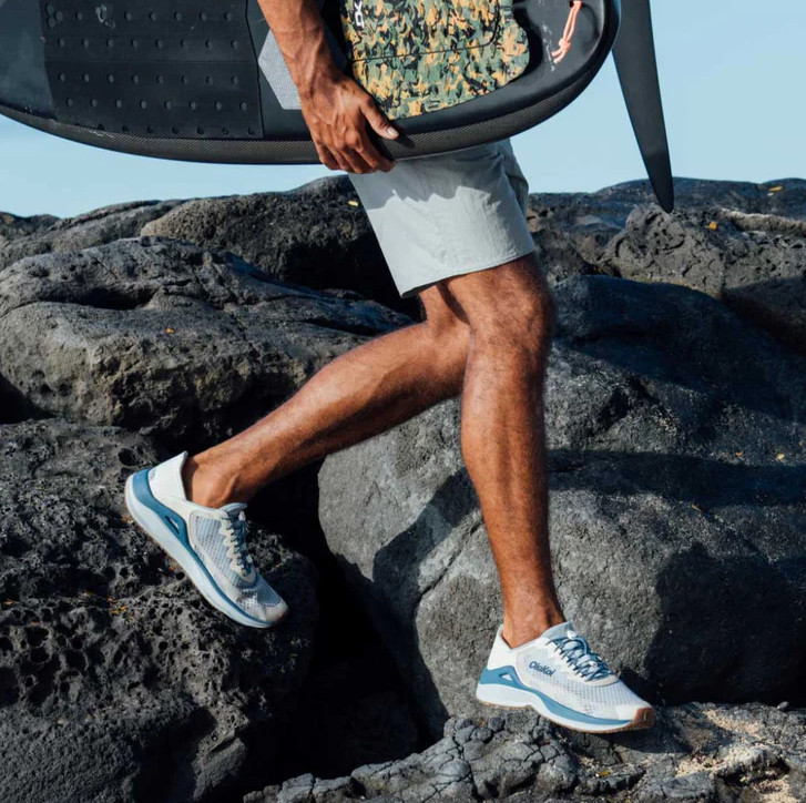 NEW SEAL OluKai Ahi Men’s Performance Marine Shoes Blue Pearl White Sand Fishing