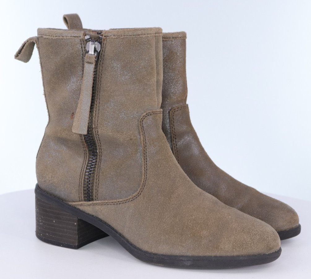 Clarks Collection Women’s Heeled Booties Boots Size 7 Leather Bronze
