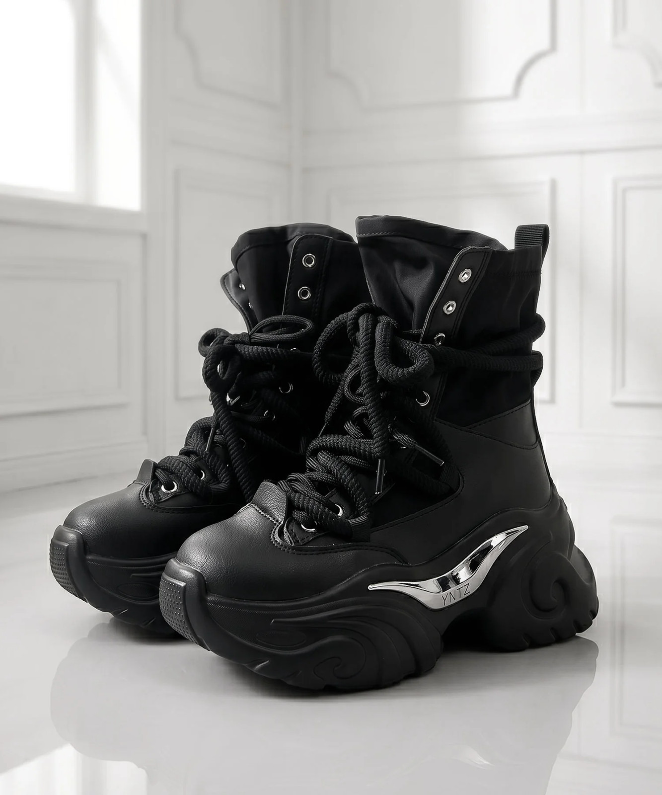 Ballet Core Platform Sneaker Shoes ruff High Cut Beautiful Legs Leg Jirai New