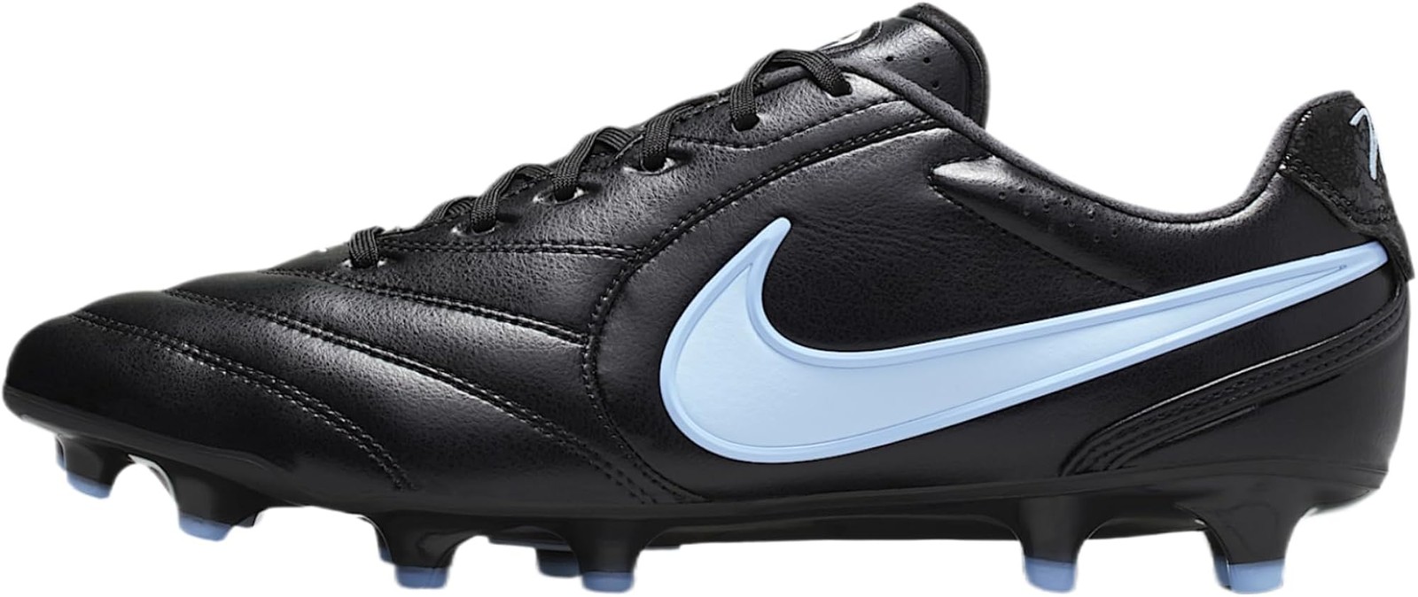 Nike Tiempo Ligera Pro Firm-Ground Low-Top Soccer Cleats (Black/Ice Blue/Obsidia
