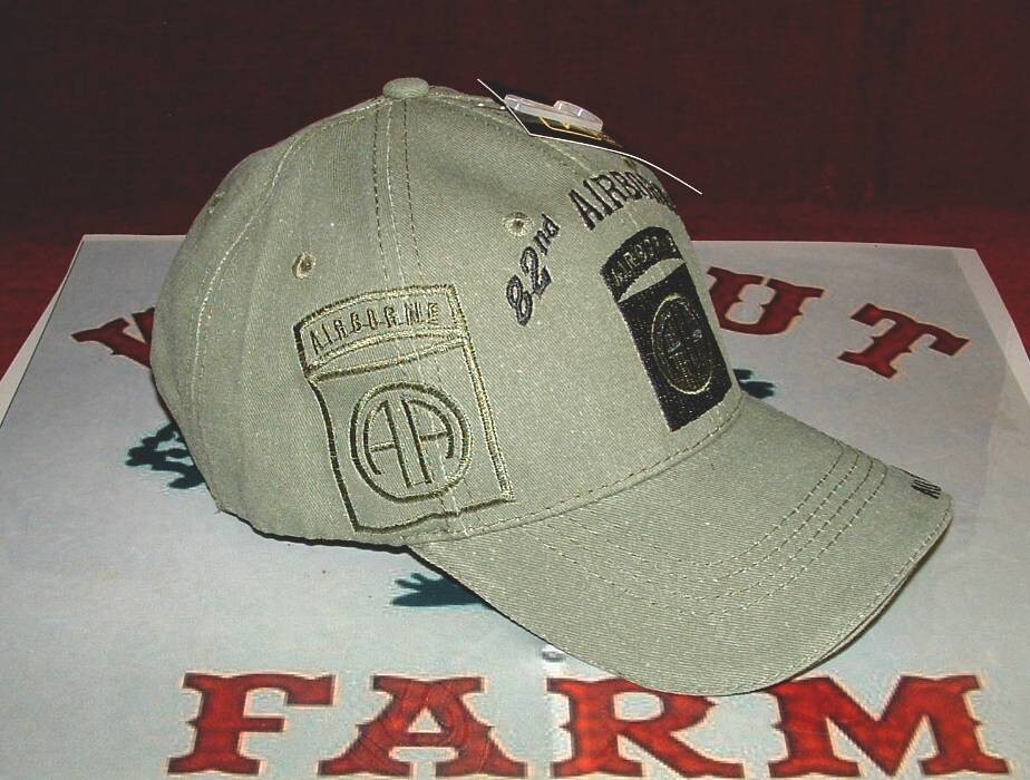82nd Airborne All The Way Olive Drab 100% Cotton Army Licensed Embroidered Hat.