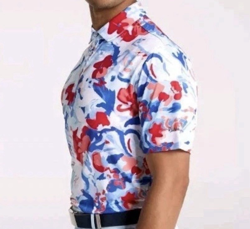 NEW Walter Hagen Polo Shirt Mens Floral Performance 11 Golf Tropical UPF 50+ XL