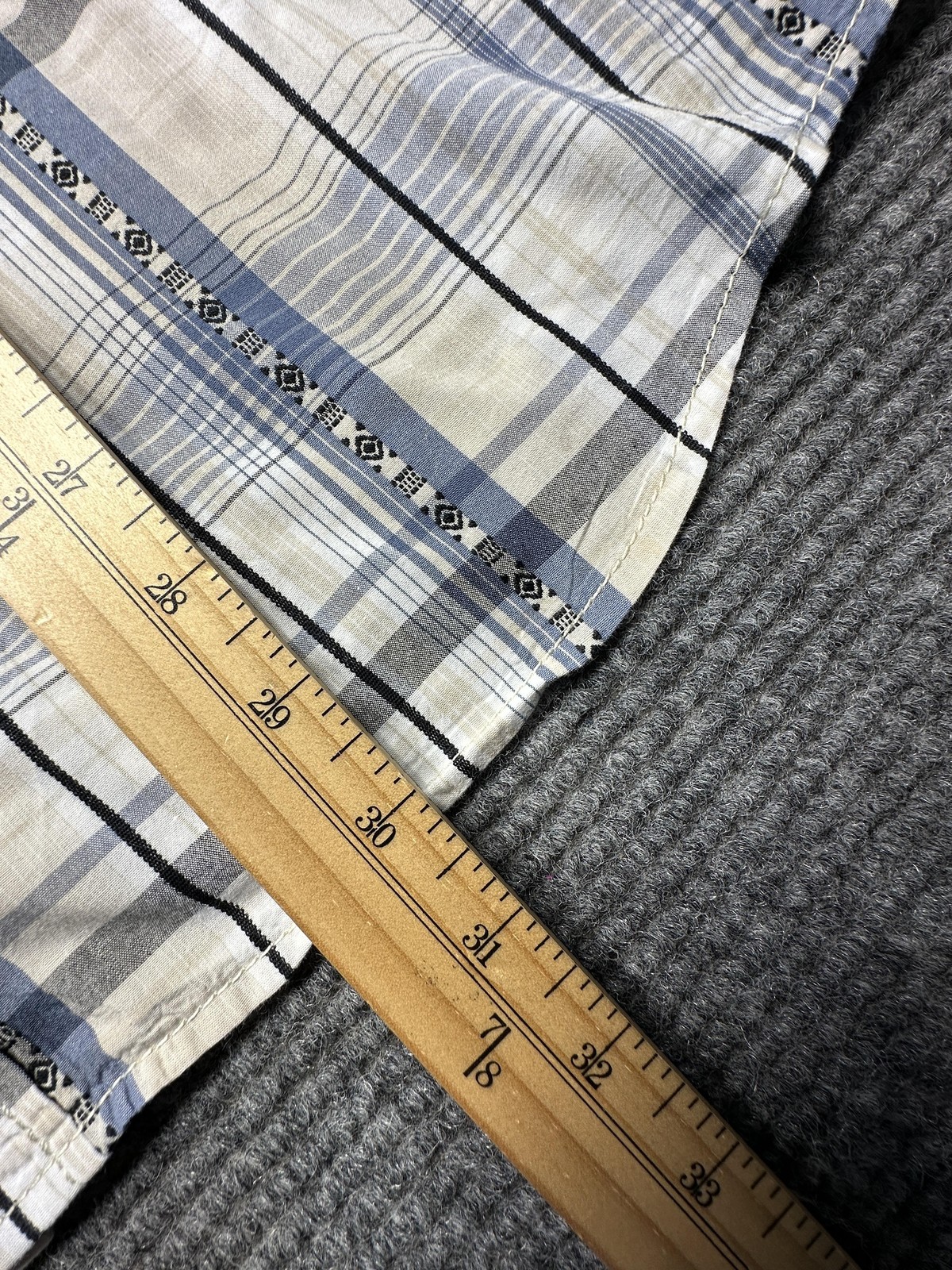 Cody James Shirt Mens XL Beige White Plaid Western Pearl Snap Long Sleeve Cowboy