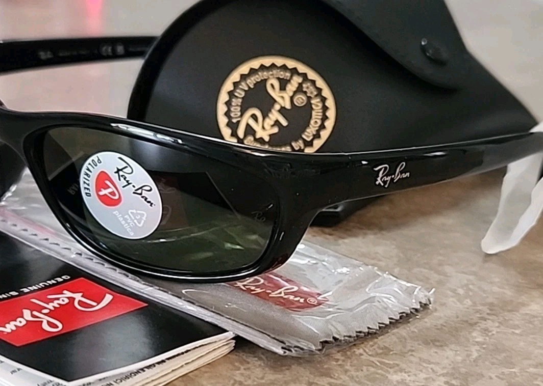 Ray-Ban Polarized Small Predator Active Lifestyle Sunglasses RB4115 601/9A Wrap