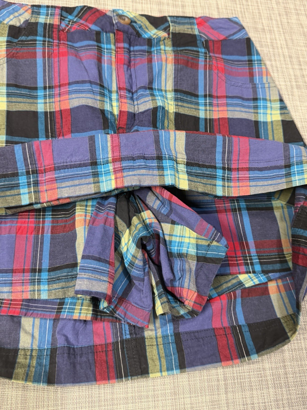 White Stag Plaid Skirt 10 With Shorts Underneath 29in waist Y2K Grunge