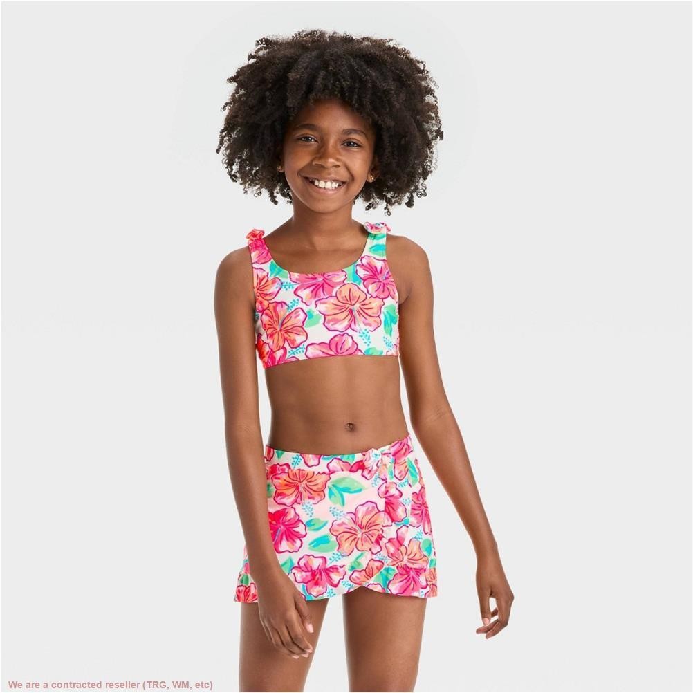 Girls’ Shady Days Bikini Skirt Set – Cat & Jack M *SEE DEAL!!!*