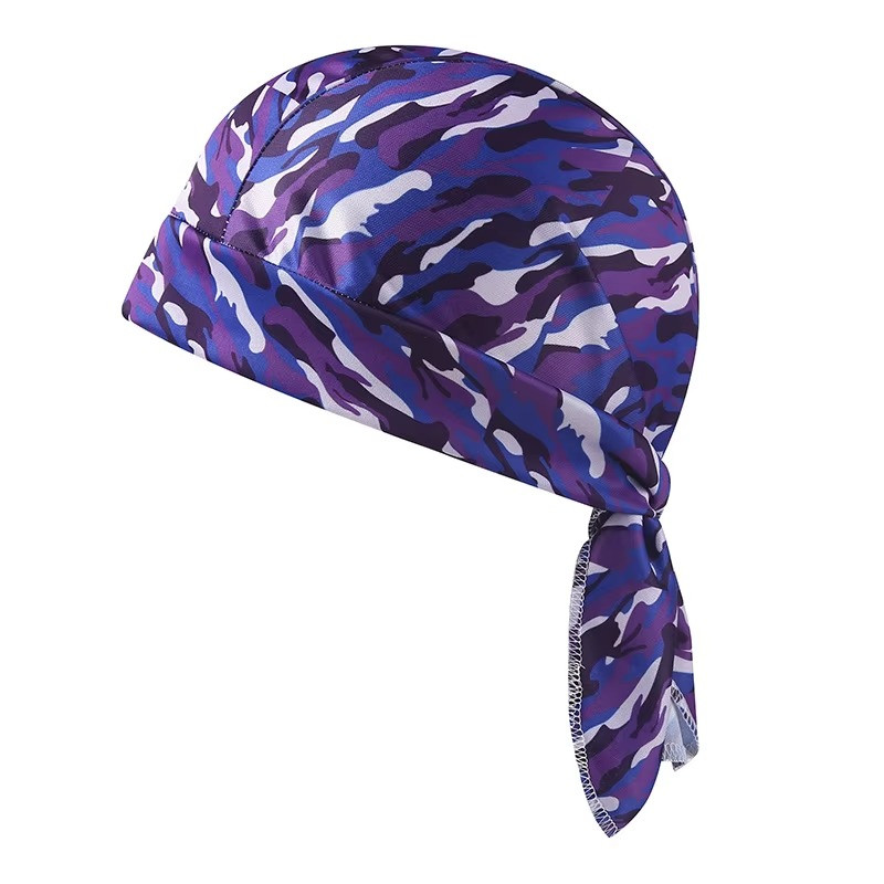 Camouflage Motorcycle Wrap Biker Du Do Black Doo Rag Head Skull Cap Durag
