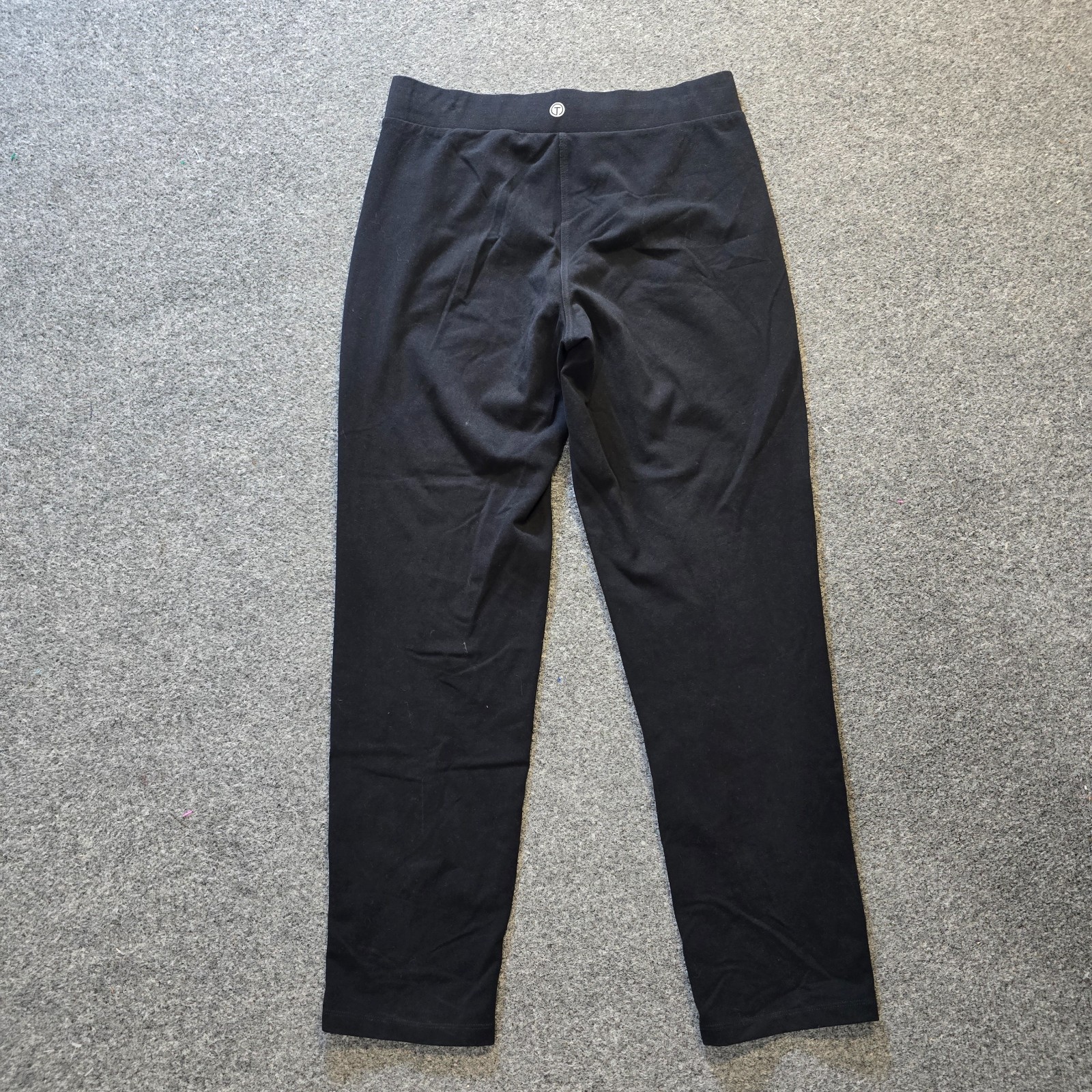 Talbots Pants Womens Small Black Straight Pull On Stretch Capsule Casual Lounge