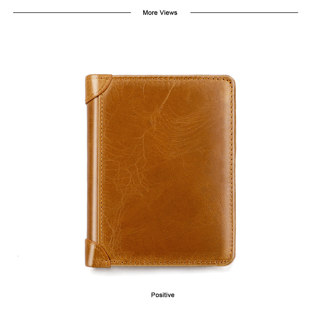 Genuine Leather Wallets For Men Slim Minimalist Trifold Wallet RFID Blocking