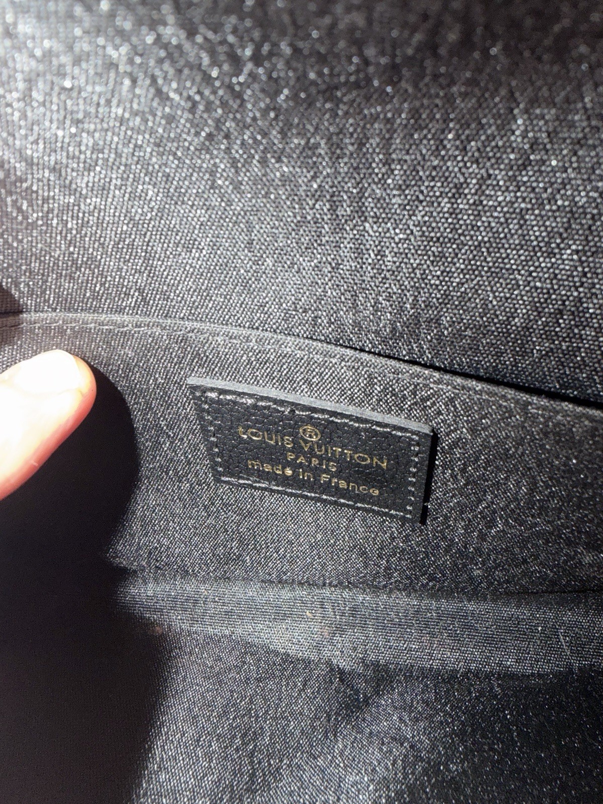 Louis Vuitton Black Embossed Monogram Small Chain Strap Crossbody Snap,has marks