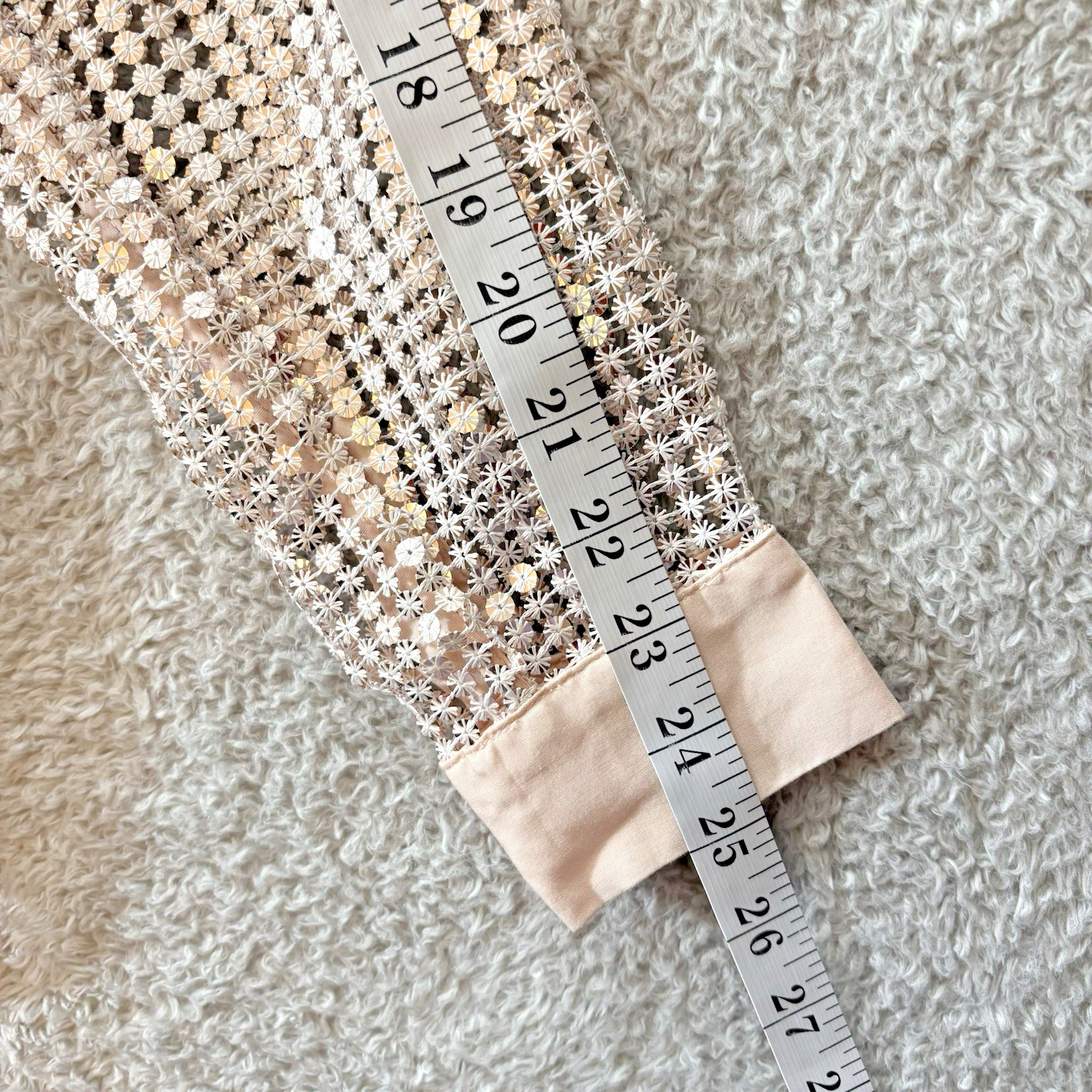 Pilcro Anthropologie Sequin Mesh Shirt 1X Blush Sheer Button Front Plus Size