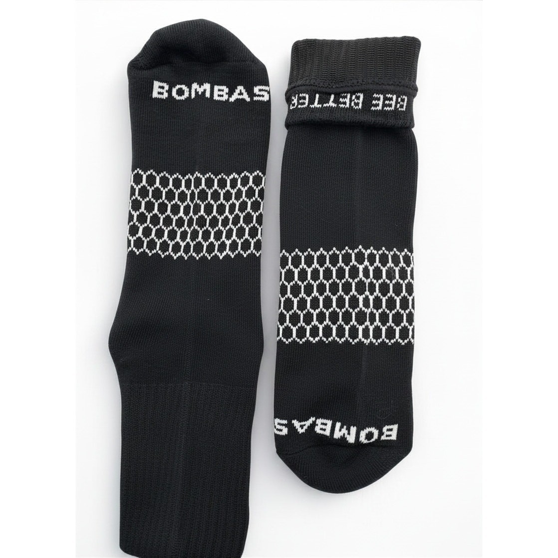 3 Pairs Bombas Black Quarter Socks Size Large 8-12