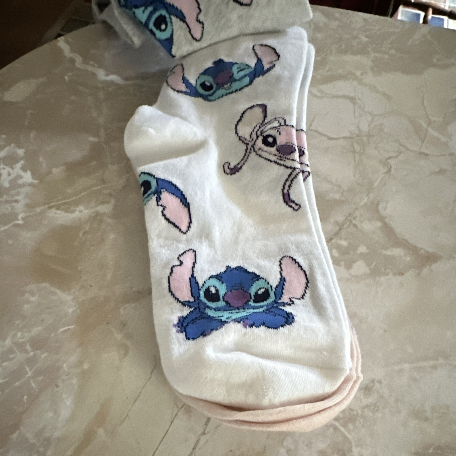 Old Navy Disney Stitch Women’s Quarter Crew Socks 3-Pair Pack One Size Colors