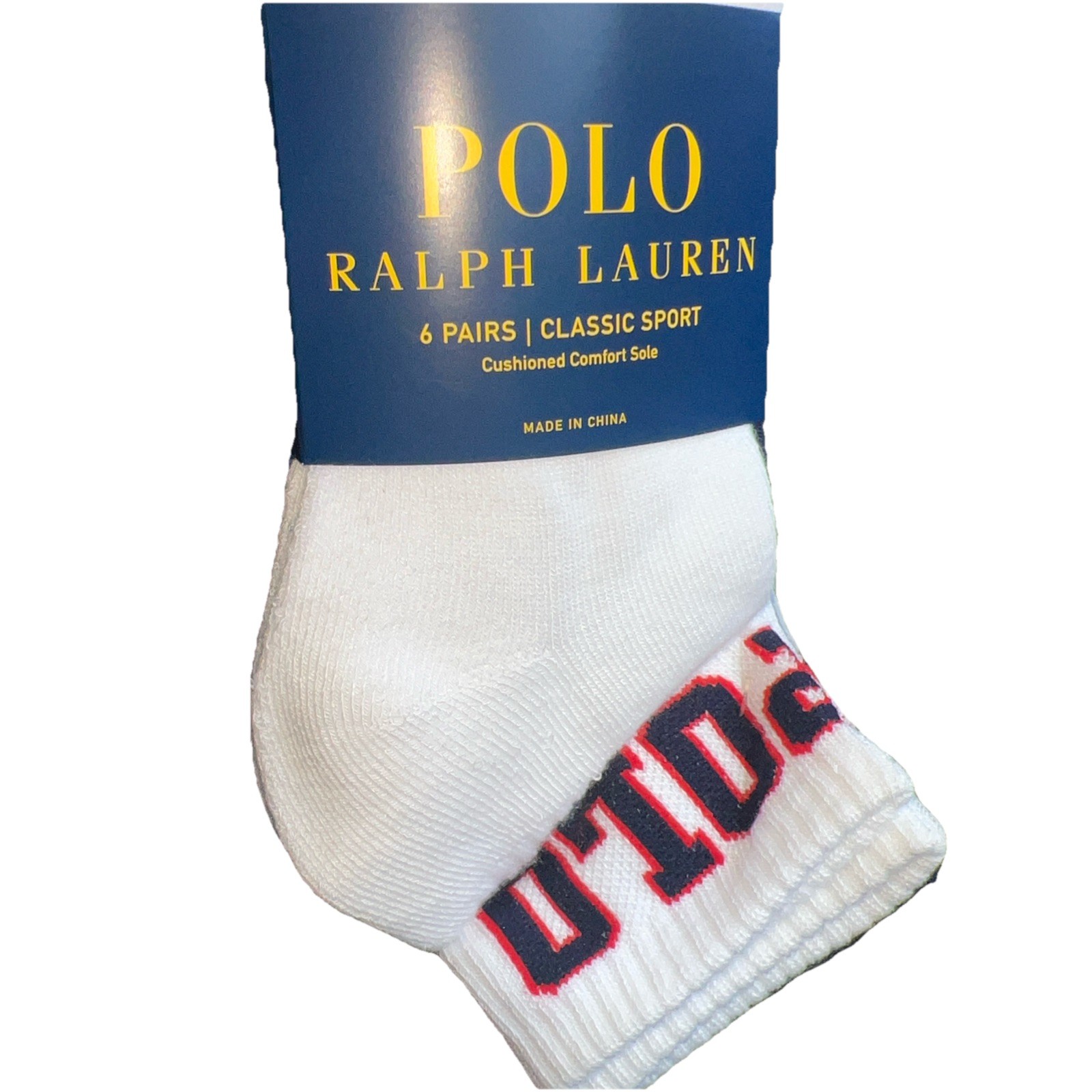 POLO Ralph Lauren Men’s Quarter Crew Socks 6 Pack Logo Comfort Athletic MULTI