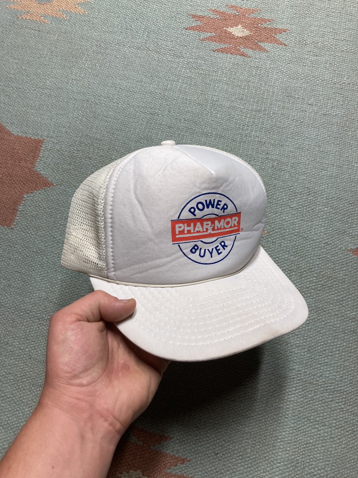 Vintage trucker hat mesh cap phar mor drug store power buyer Rx Ohio 90s