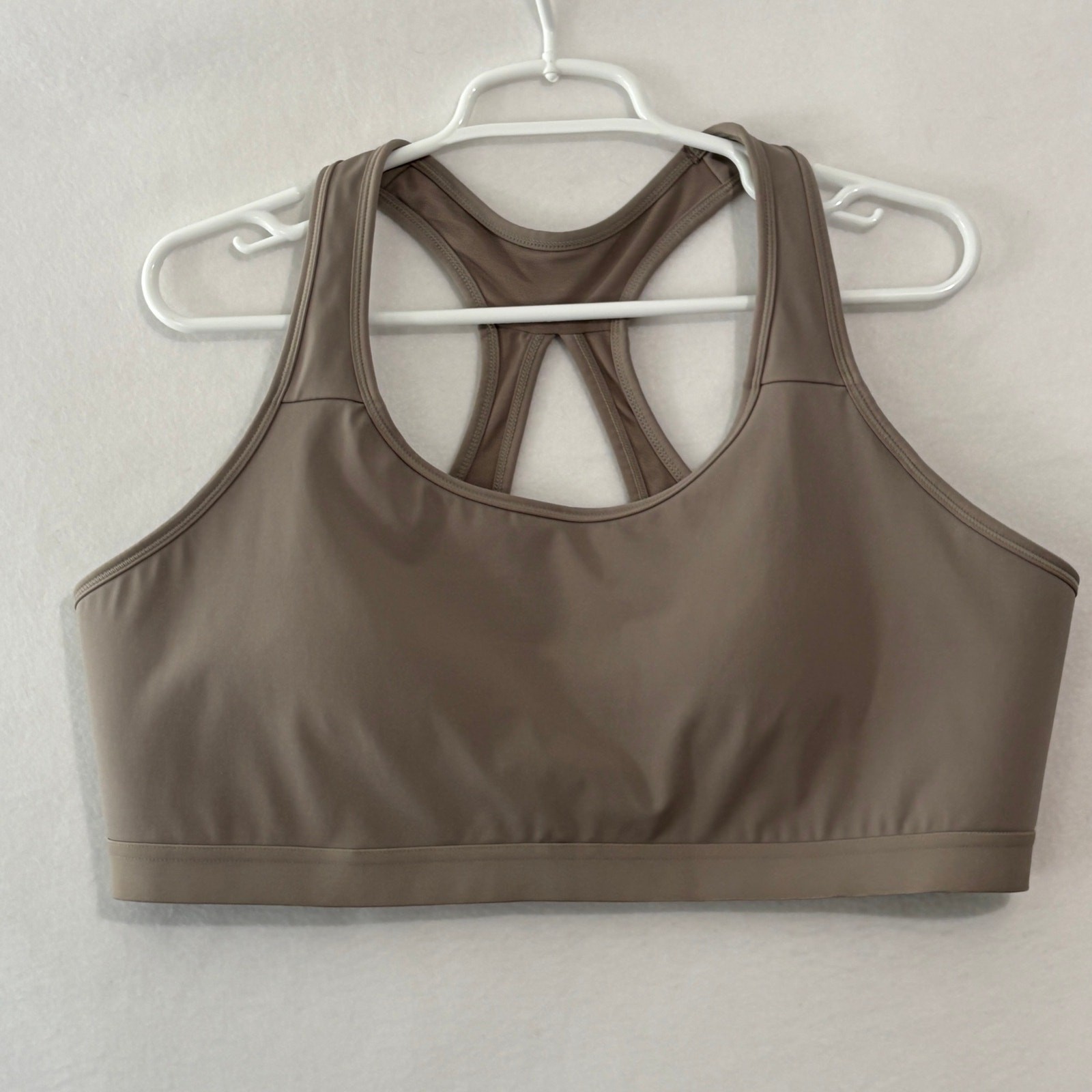Avia Sports Bra Womens XXXL Plus 22 Gray Wireless Crossback Lined