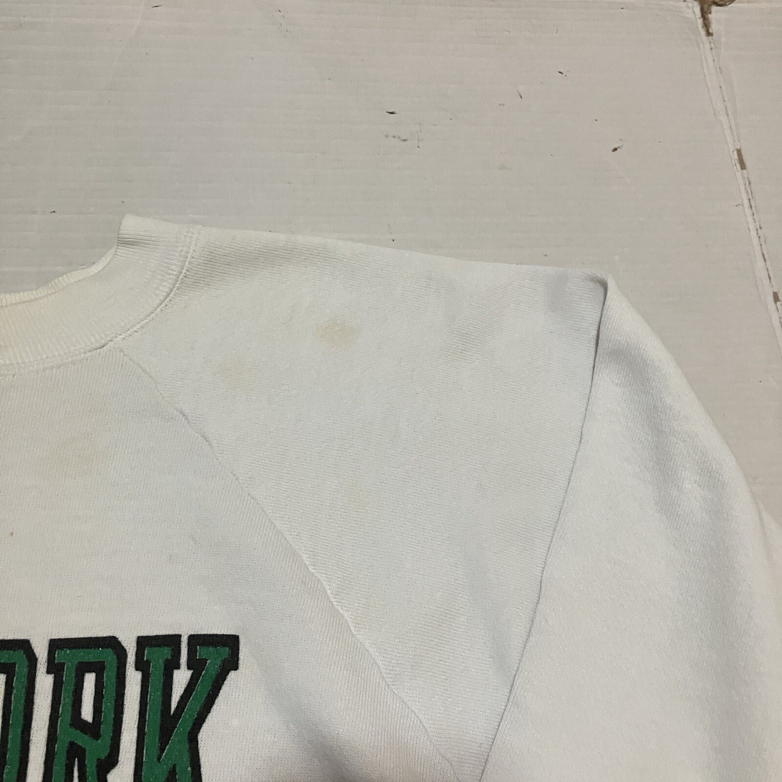 Vintage 90’s 80’s New Your Jets NFL Sweatshirt Medium Logo 7 White Made In USA