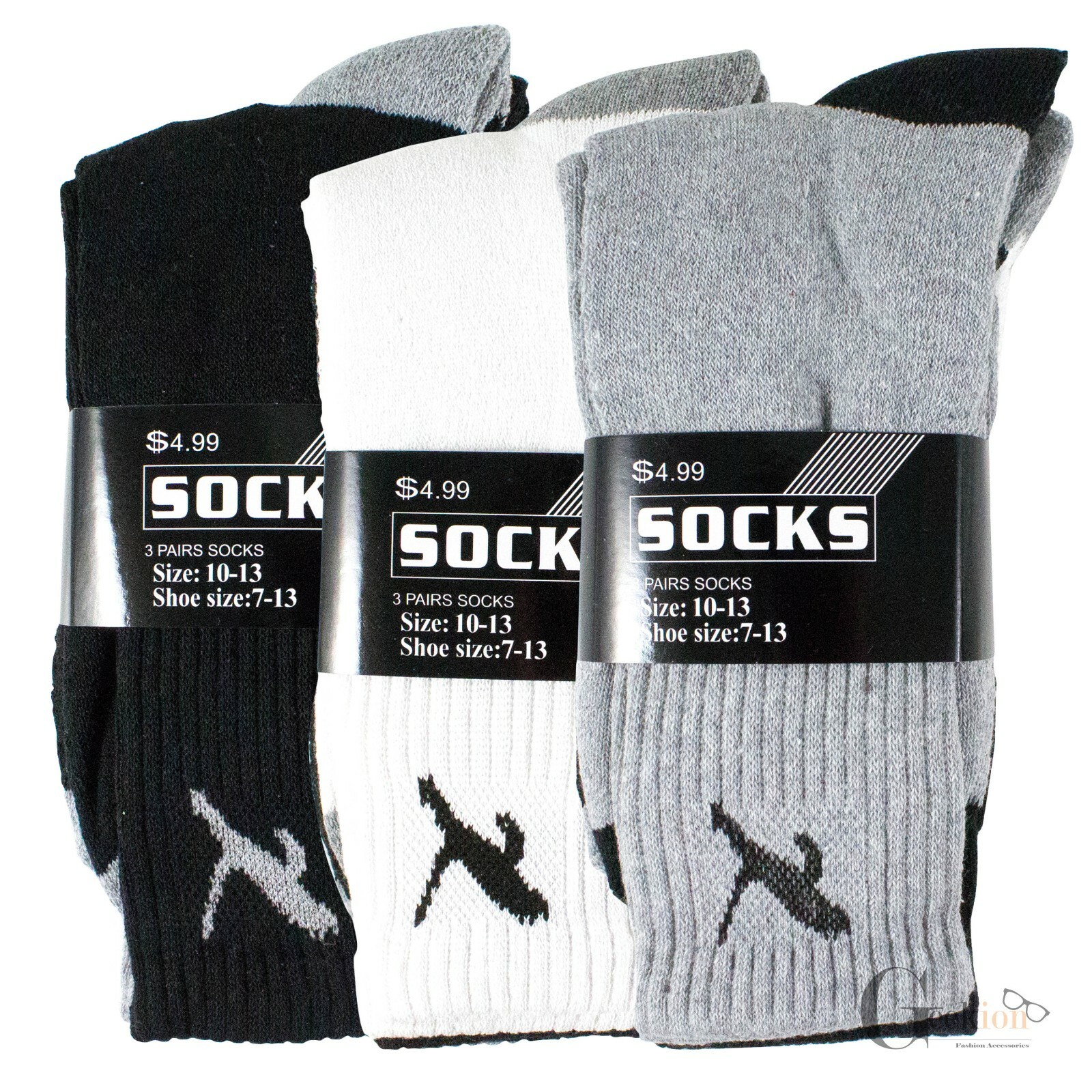 3-12 Pairs Mens Athletic Sports Cotton Comfort Work Crew Socks Size 9-11 10-13