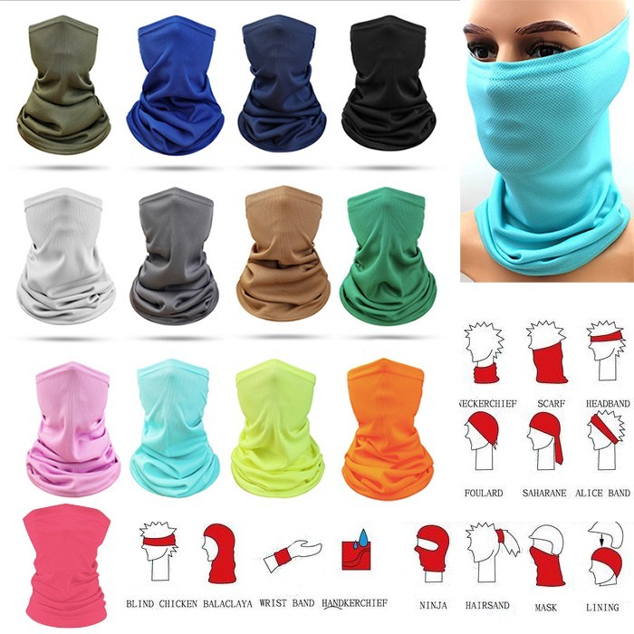 Face Mask Pretty Cover Scarf Neck Wrap Gaiter Cap Elastic Tube Multi-Use Bandana