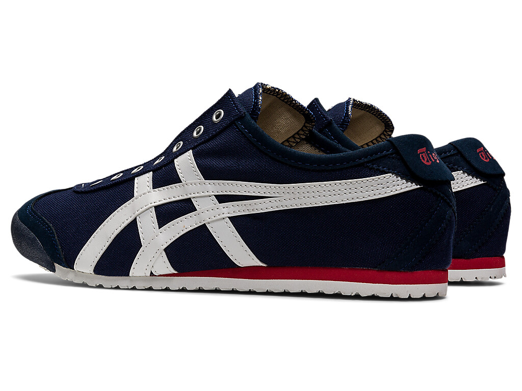Onitsuka Tiger MEXICO 66 SLIP – ON Canvas WHITE BLACK CREAM BIRCH NAVY TRICOLOR