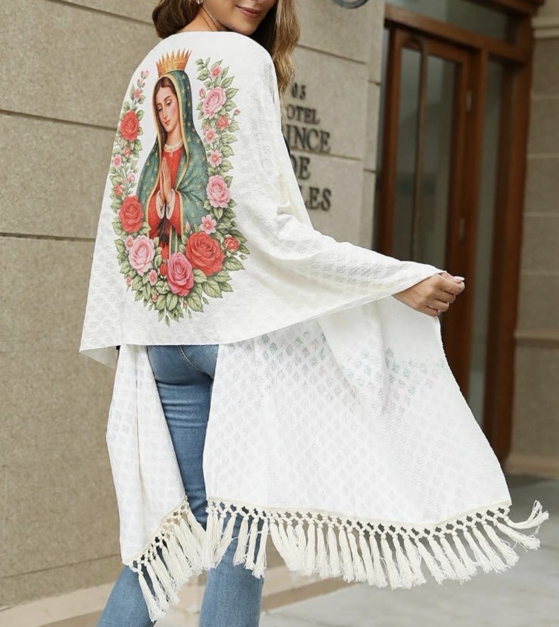 Virgin Mary Shawl for Women Our Lady of Guadalupe Catholic Prayer Shawl