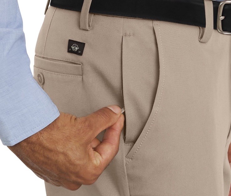 Dockers Anyday Khaki Pants Smart 360 Flex Straight Fit Mens Size 32/32 Khaki NEW