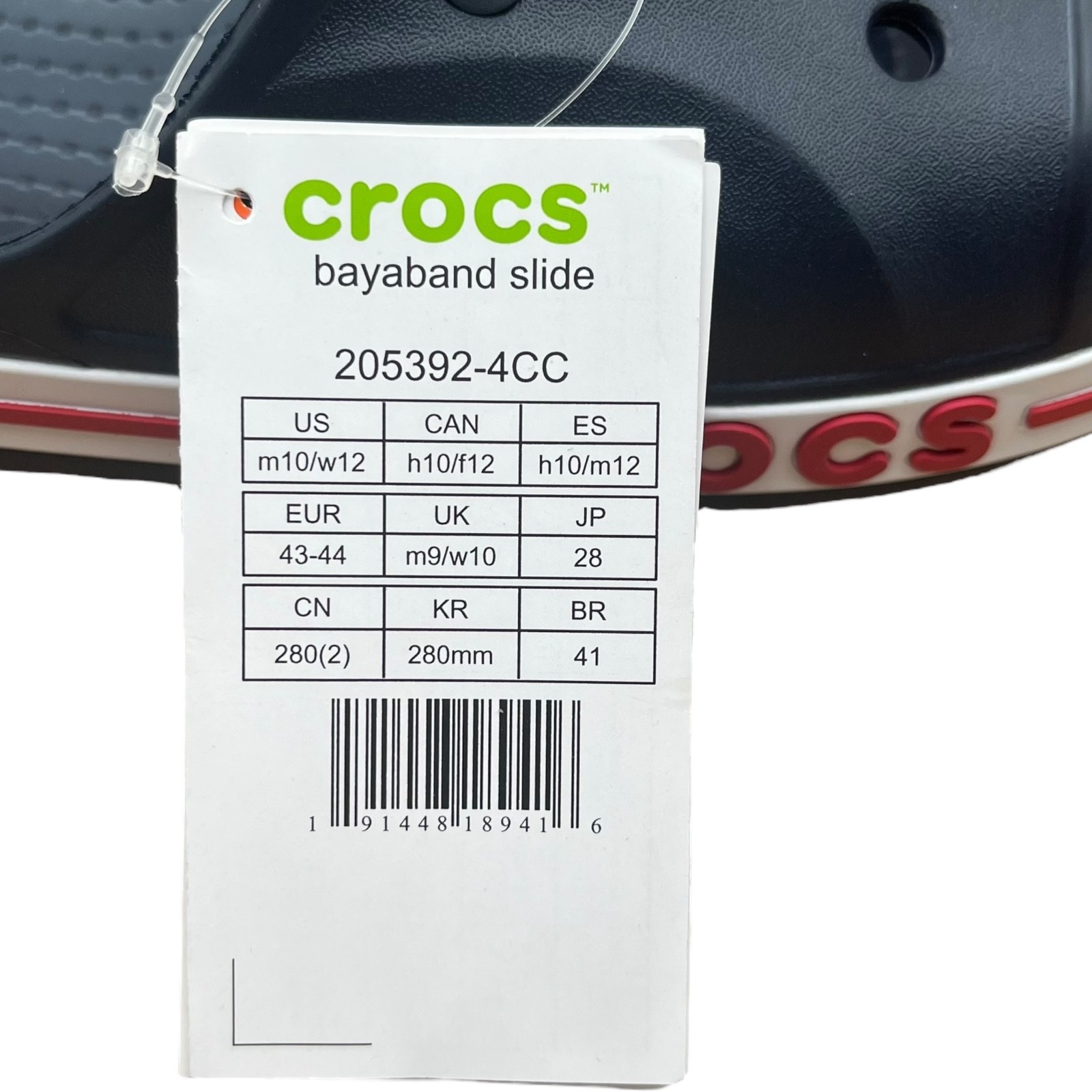 Crocs Bayaband Mens Slide Sandals Size 10 Navy Blue Water Friendly Lightweight