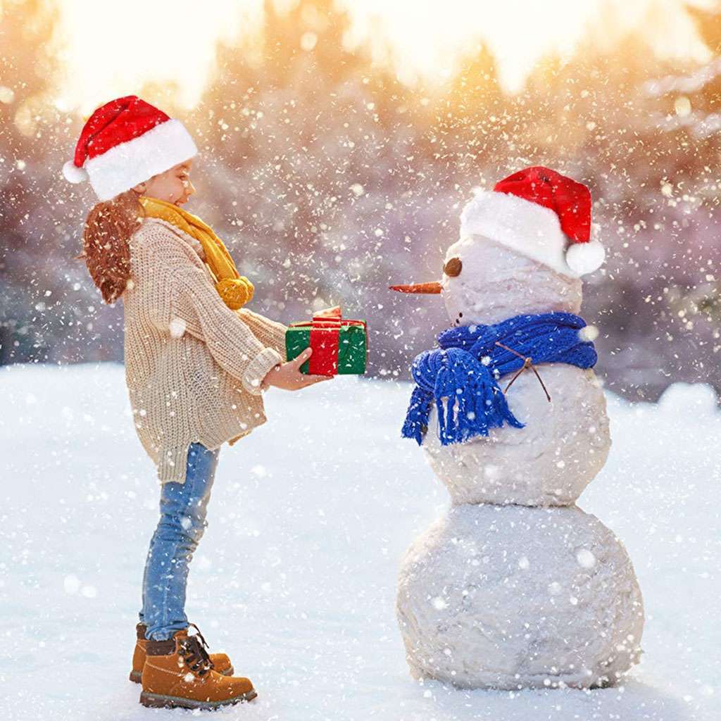 Adults Kids Premium Christmas Santa Claus Hat Cosplay Costume Plush Xmas Cap US