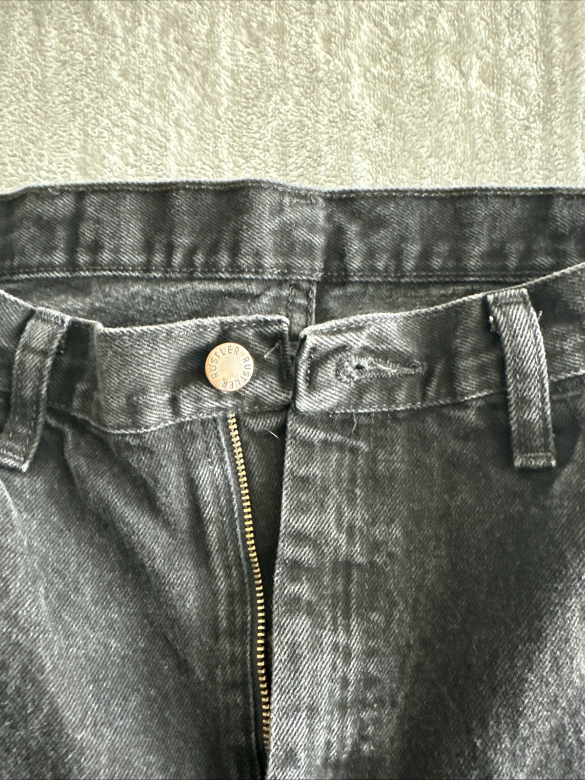 Rustler Men’s and Big Men’s Relaxed Fit Jeans Black, 35 X 34