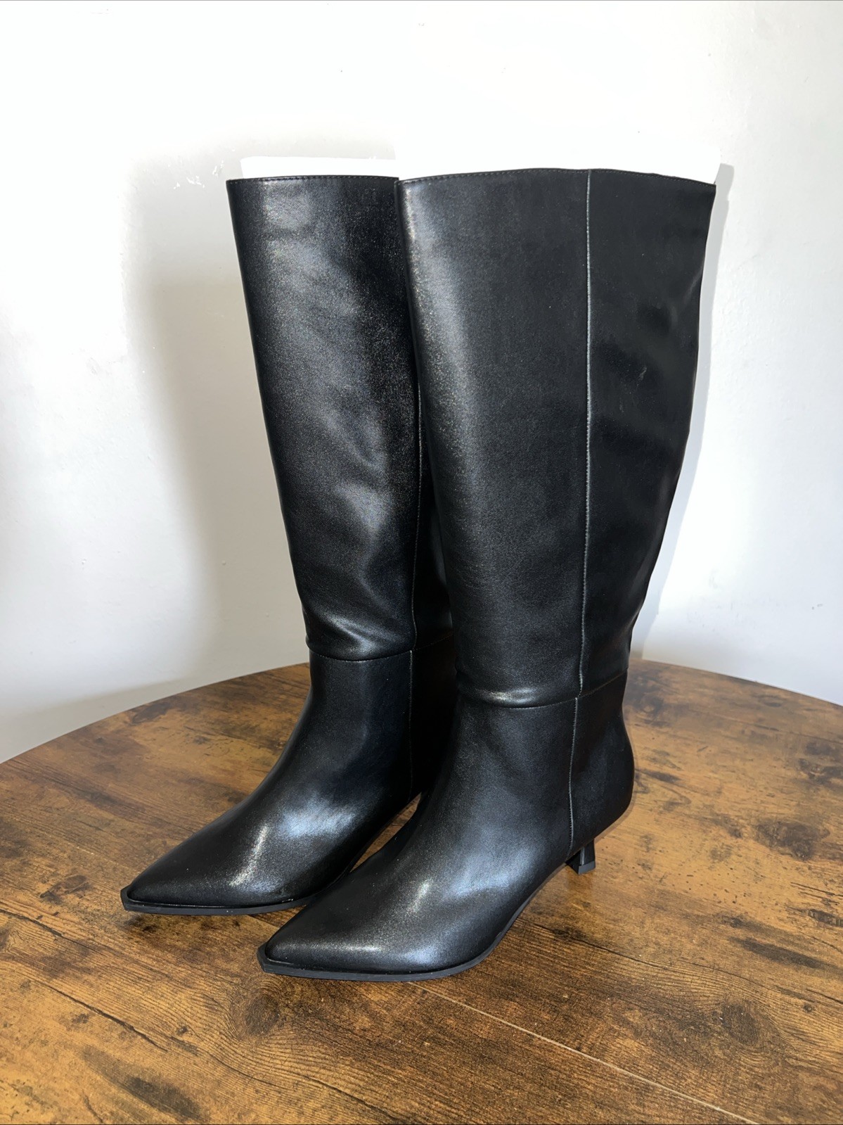 Madden NYC W MNYC Kitten Boot WC Comfort Foam Insole Extended Calf Black Size 9