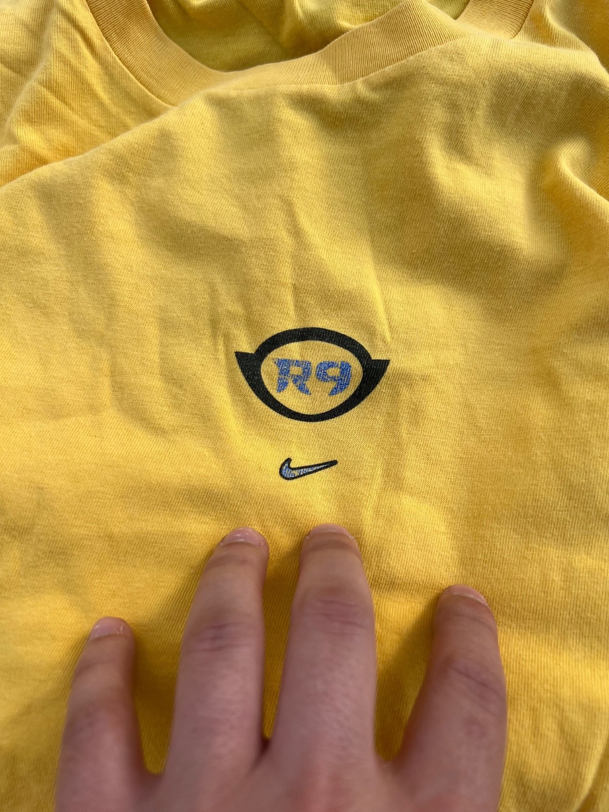 VERY RARE Ronaldo Nazario Brazil Vintage 90s Nike T-Shirt S/M
