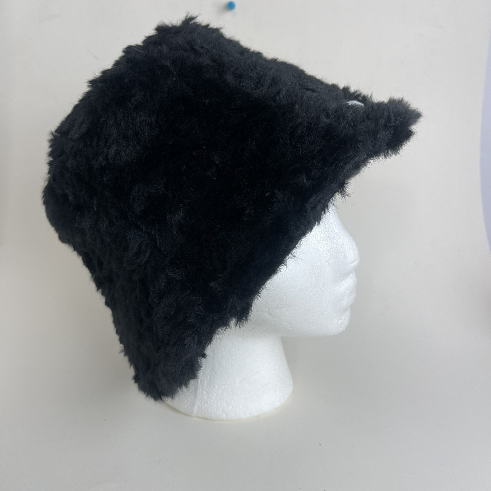Soft Plush Women Cute Winter Bucket Hat Wide Brim Fluffy Fisherman Faux Fur Cap
