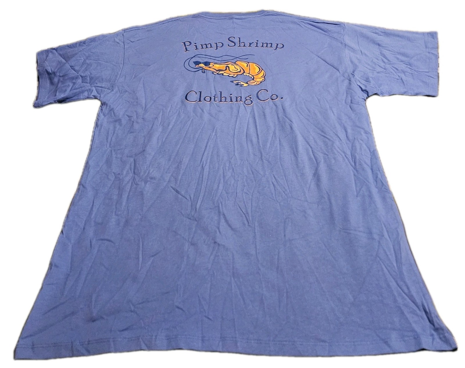 Pimp Shrimp Clothing Company Short Sleeve Blue Pocket T-Shirt Men’s Size 2XL NWT