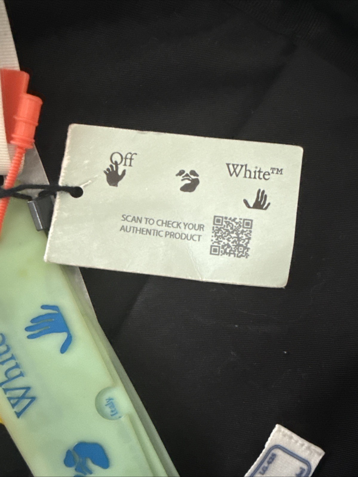 Off White Easy Backpack Cross Arrow Logo White Yellow Black Rare Virgil Abloh