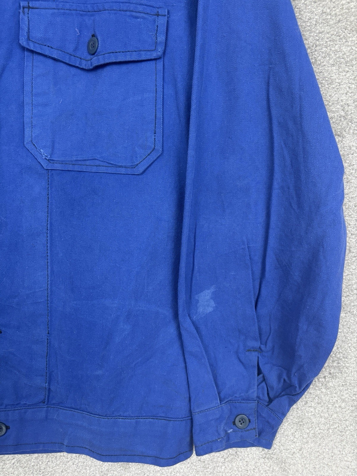 Vintage French Workwear Chore Jacket Blue