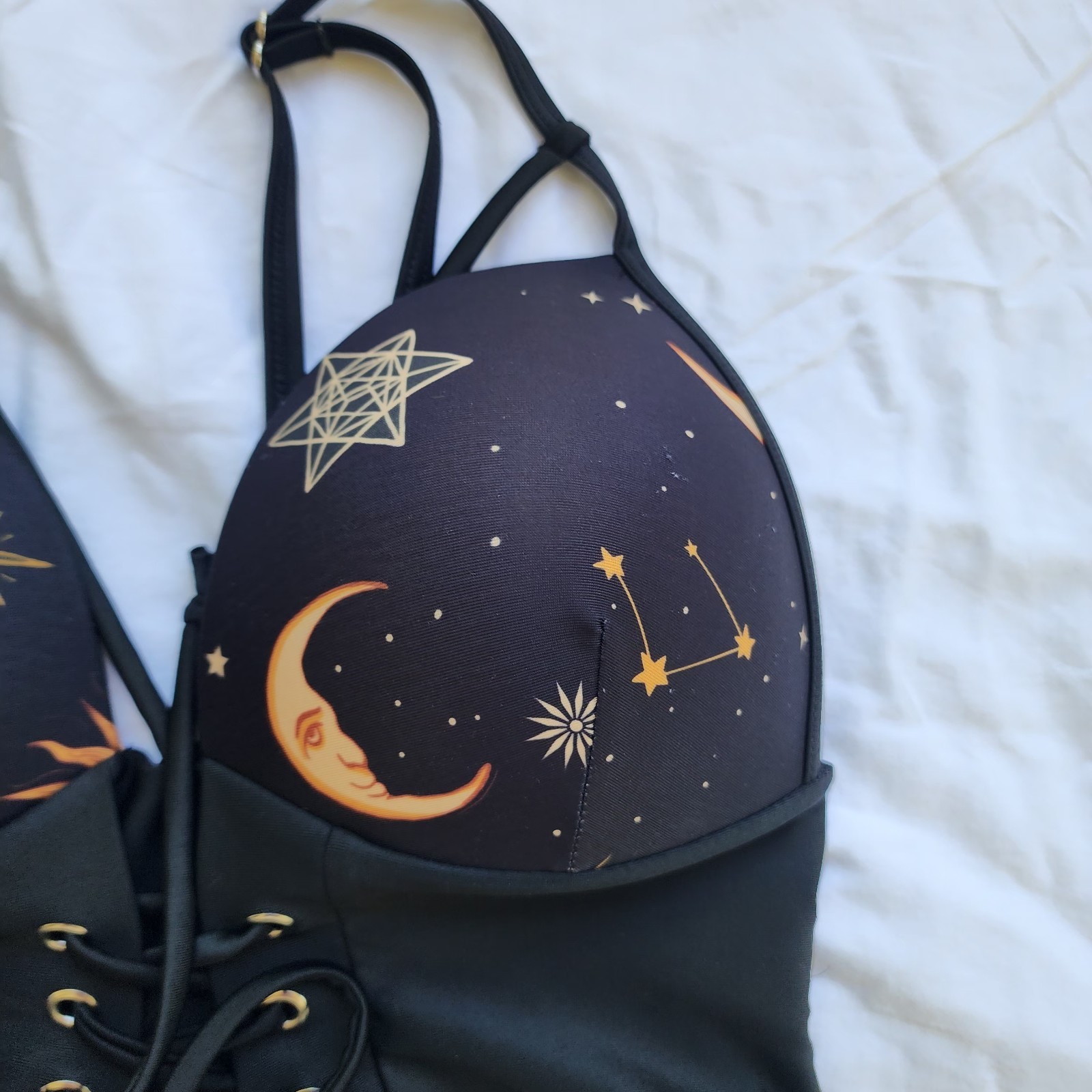 Women’s Sun, Moon & Stars Celestial 2pc High Waisted Bikini Size M