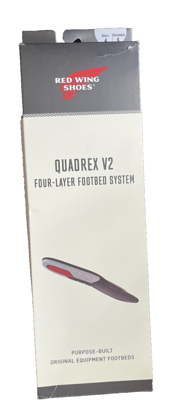 Quadrex V2 Replacement Footbed Insoles Molded Arch Gel Heel Pad Men 4/Women 6