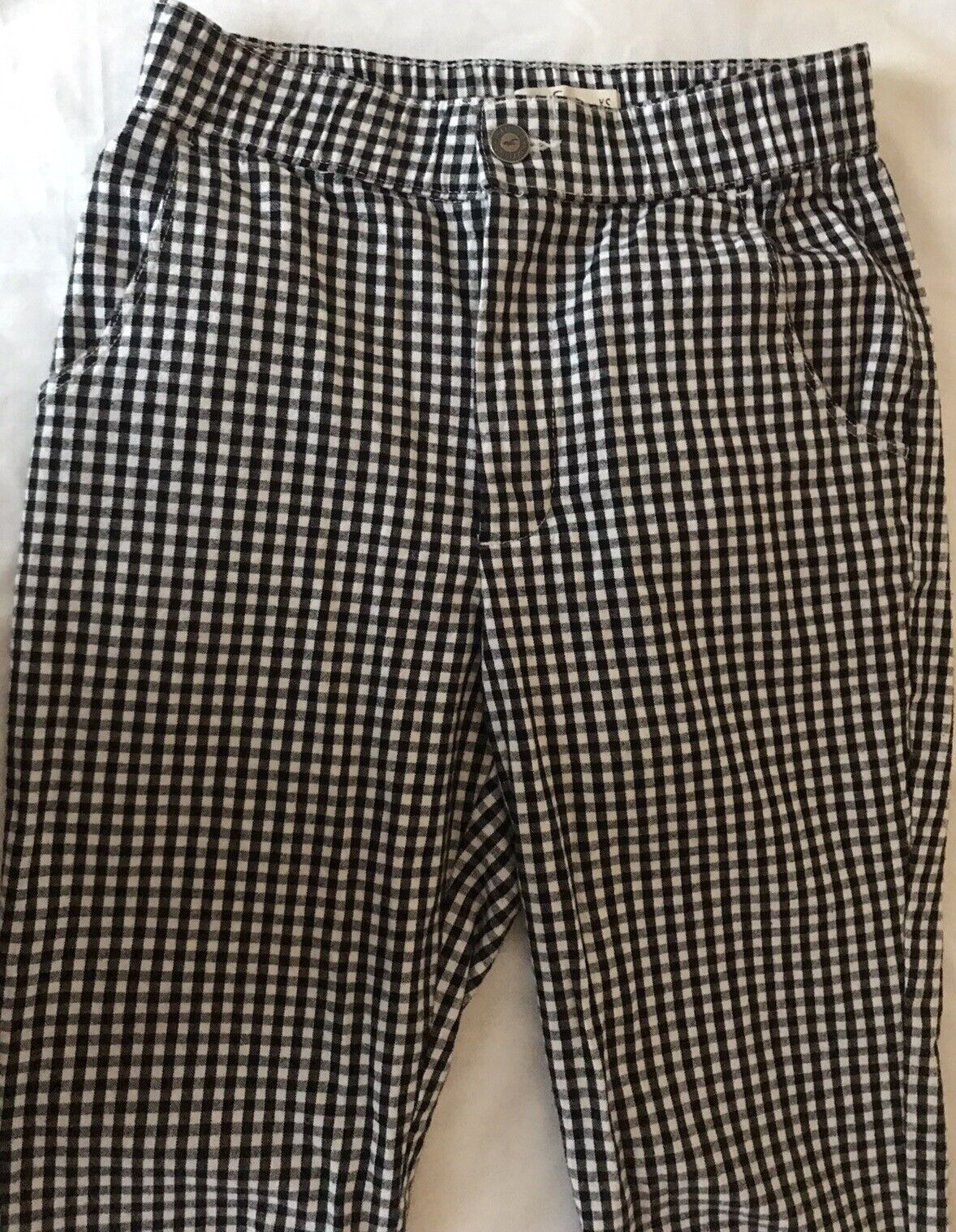 Hollister Black and White Checkered Pants Woman XS