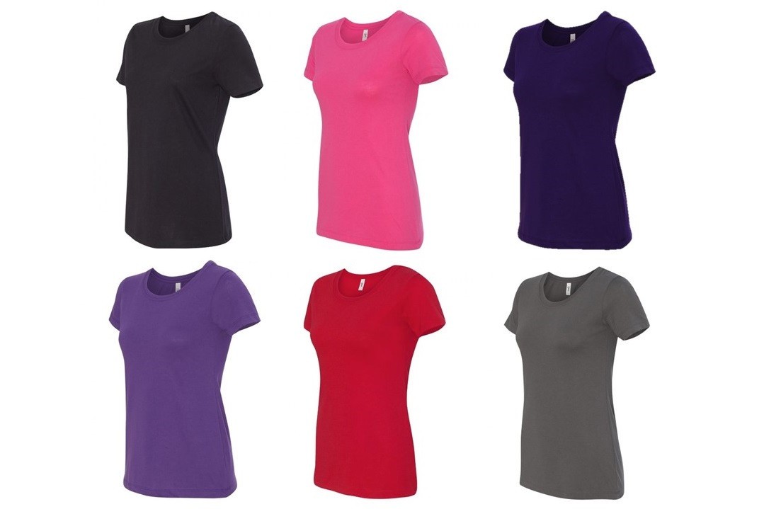 Women’s Basic Fitted T-Shirts Short Sleeves Cotton Assorted Color Plain Tees Set