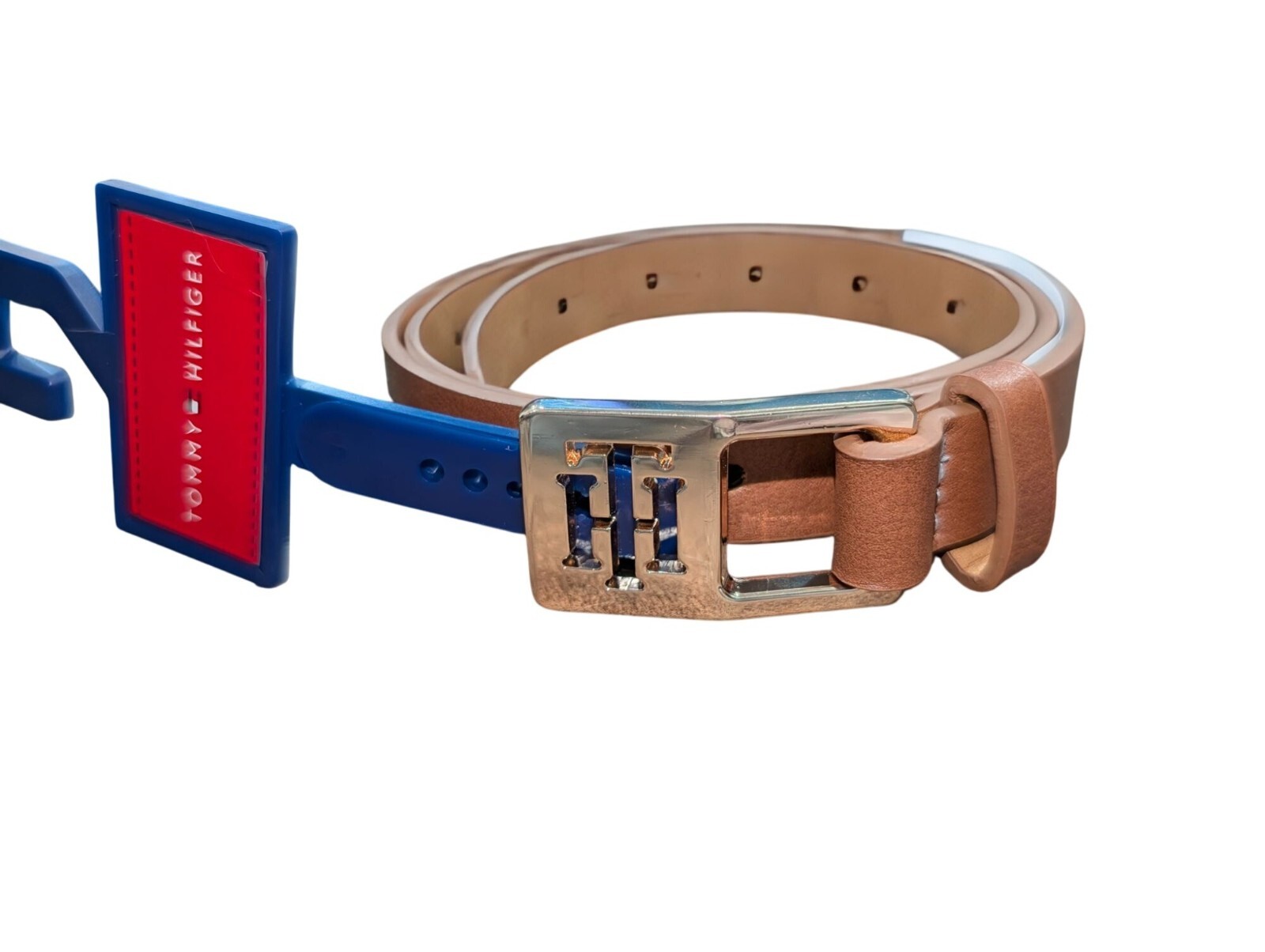 Tommy Hilfiger Belt Womens Medium Brown Synthetic Leather Belt NWT $44.50