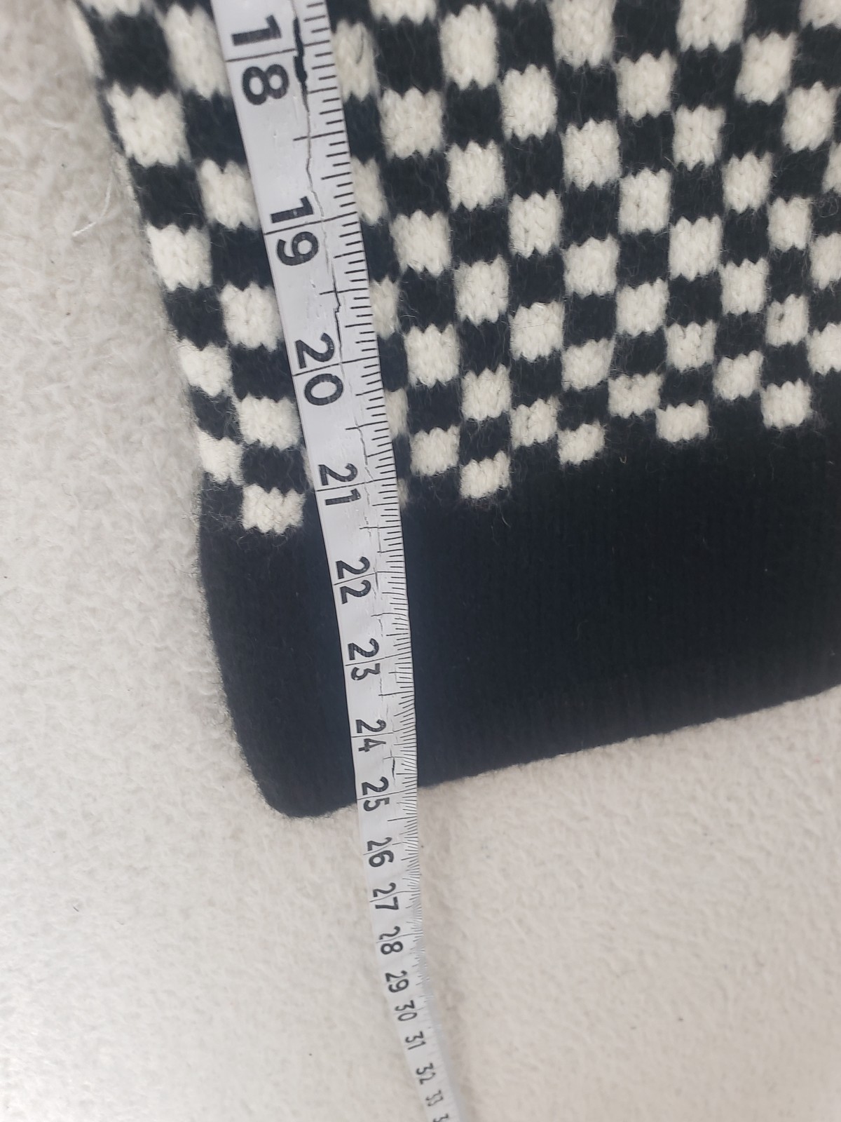 Tach Clothing Pants Womens XS Wool Knit Striped Checkered Pattern Warm