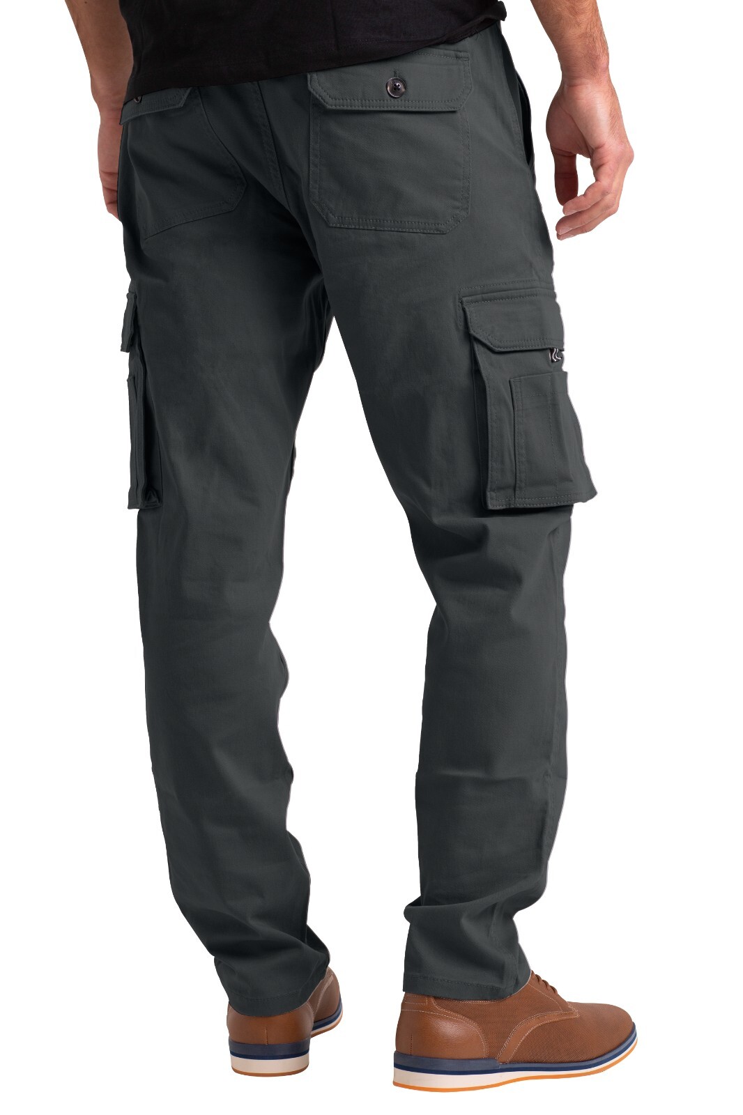 Men’s Flex Cargo Trousers Heavy Duty Stretch Casual Pants