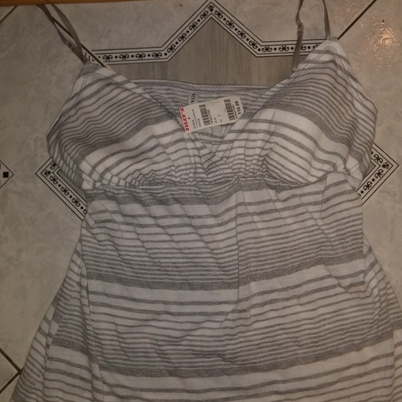 Full Tilt Sexy Padded Striped Tank Top NWT