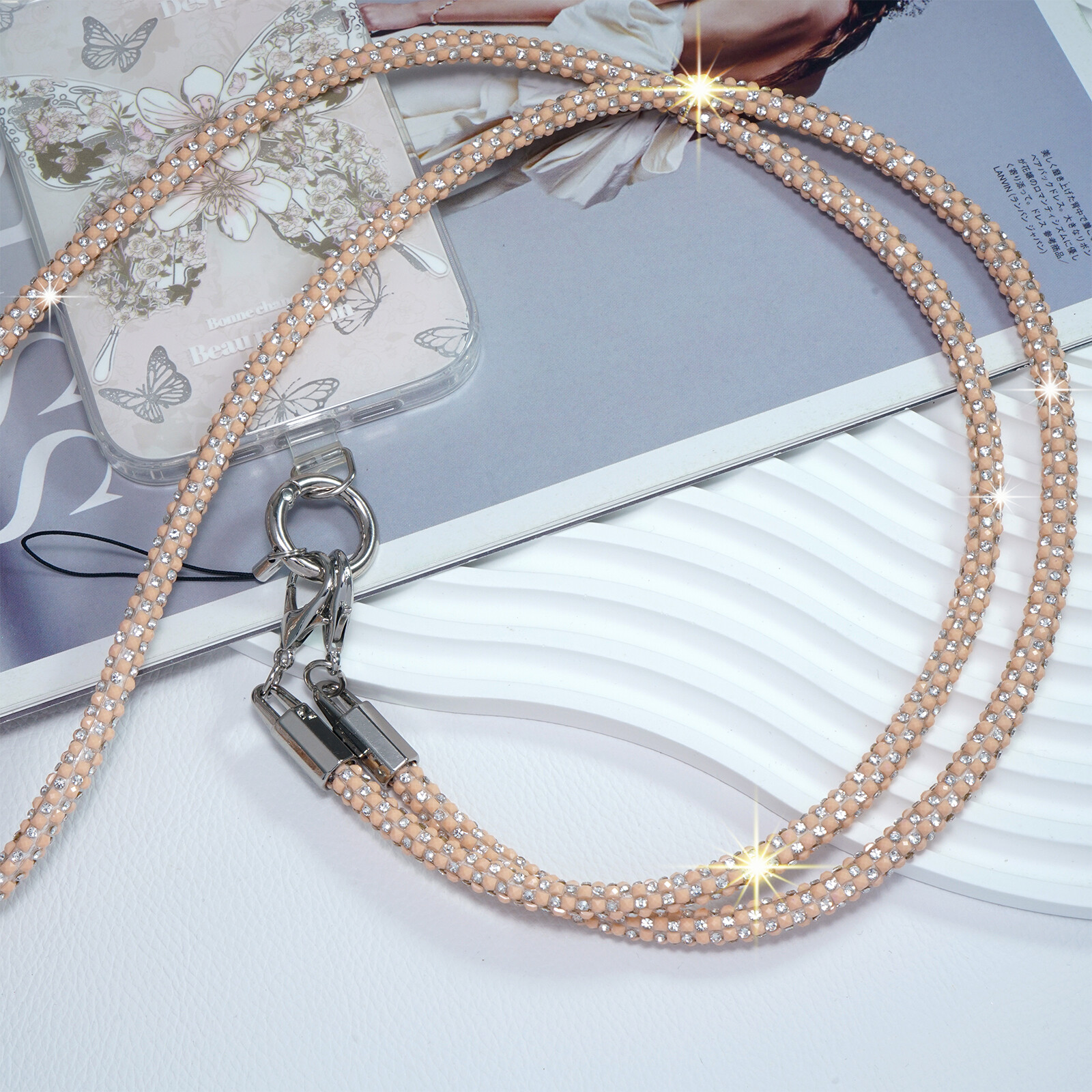 Adjustable Durable Multi-Color Stylish Rhinestone Phone Lanyard For Men Women